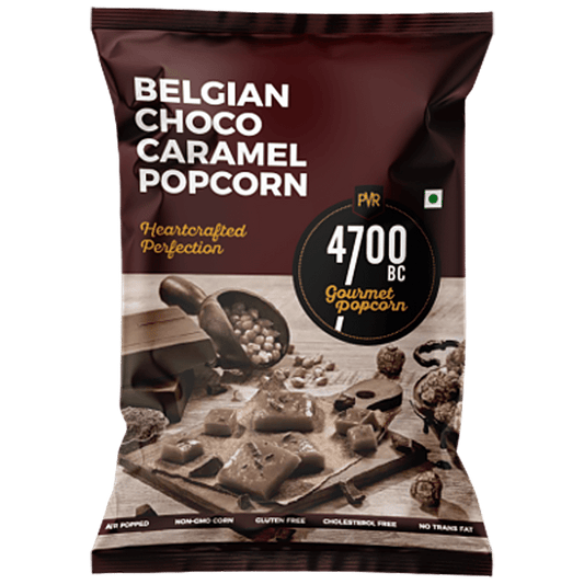 4700BC Belgian Choco Caramel Popcorn - Crunchy, Gluten Free - 60g
