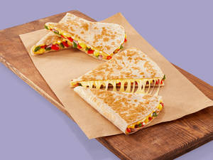 Melted Cheese Quesadilla with Fajita Veggies
