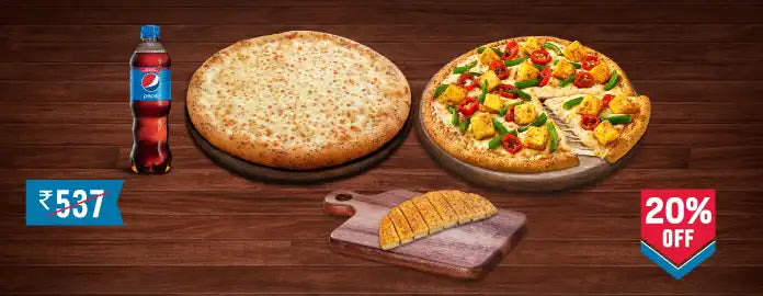 Meal for 2: Margherita and Peppy Paneer