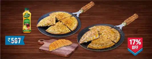 Meal for 2: Paneer Paratha and Corn Paneer Pizza