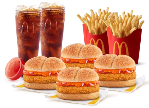4 McAloo Tikki Burger + 2 Fries (M)