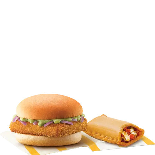 Chicken Chatpata Kebab Burger + Veg Pizza McPuff