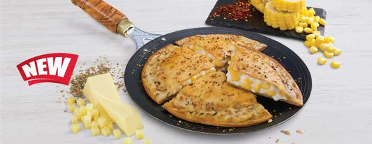 Corn n Cheese Paratha Pizza