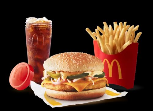 McSaver Grilled Chicken and Cheese Burger Meal