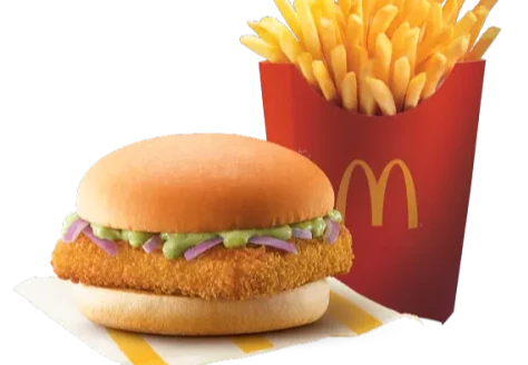 Chicken Kebab Burger + Fries (L)