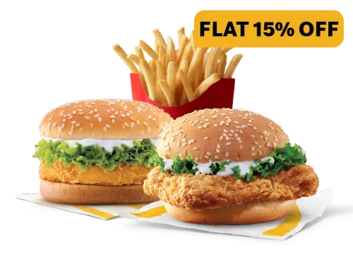 McSpicy Chicken Burger + McChicken Burger + Fries (M)