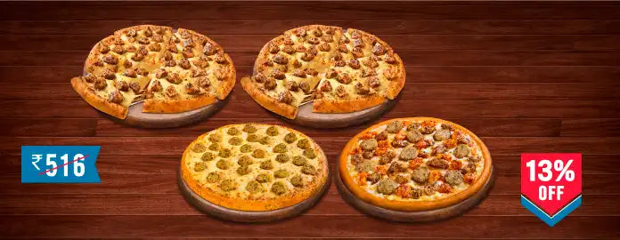Meal for 4: Non Veg Pizza Mania Value