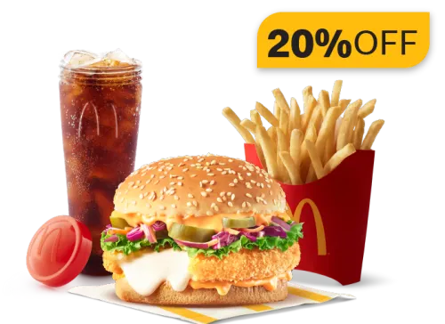 McSaver McCheese Burger Veg Meal